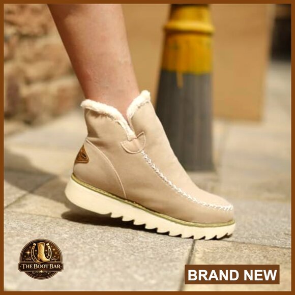 Women's Waterproof Ankle Snow Boots with Fur Lining, Anti-Slip Winter Booties - Picture 3 of 5